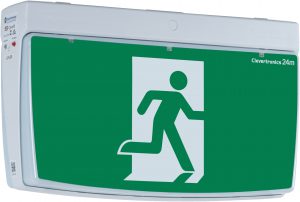 Standard box style exit sign