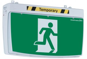 Temporary exit sign
