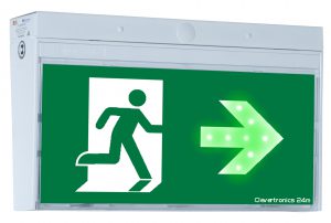 Dynamic green exit sign